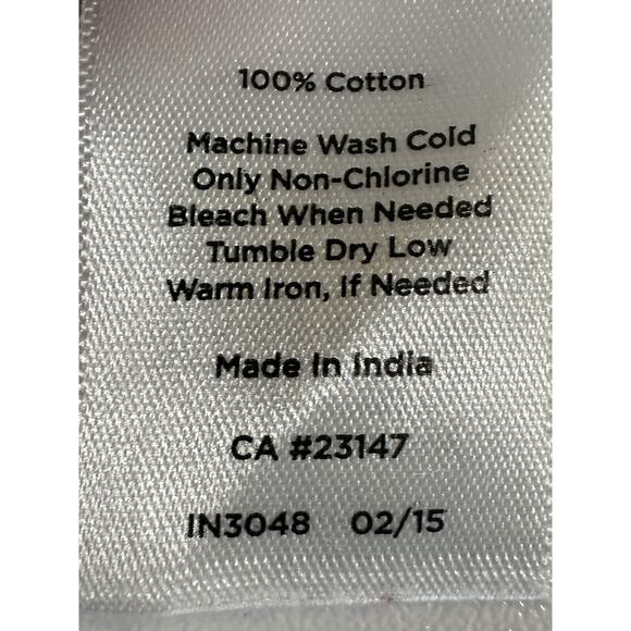 Talbots Womens Sz 3x White 100% Cotton Short Sleeve Slub One Pocket T-Shirt - Picture 9 of 9